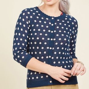 Modcloth Polka Dot Cardigan
